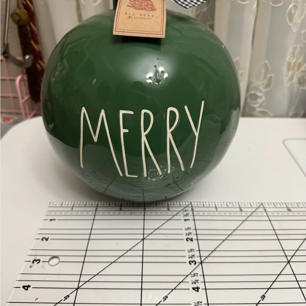 Rae Dunn Green 'Merry' Holiday Ornament - Picture 3 of 4